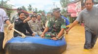 Dandim 0420/Sarko Dan Forkopimda Sarolangun Salurkan Bantuan ke Masyarakat Terdampak Banjir