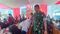 Lanjutkan Program Unggulan Pangdam II/Sriwijaya Dapur Masuk Sekolah, Dandim Sambangi SDN 271/VI, Desa Sekancing III, Tiang Pumpung