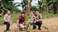 Sambut Hari Bhayangkara ke-78, Polres Merangin Bersama Polsek Tanam 3500 Batang Pohon