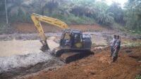 Percepat Pembangunan Kolam Ikan, Satgas TMMD ke-122 Kodim 0420/Sarko Turunkan Alat Berat