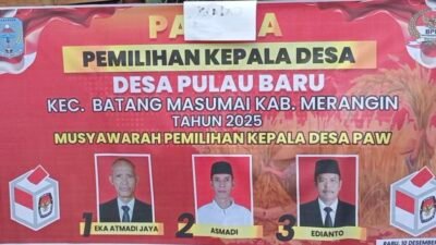Unggul Telak Dari Dua Rivalnya, Asmadi Resmi Jabat PAW Kepala Desa Pulau Baru Masa Bhakti 2025 – 2030