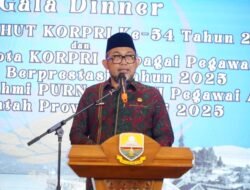 Dinner HUT ke-54 KORPRI Provinsi Jambi, Sekda Sudirman Apresiasi ASN Berprestasi dan Purnabakti 2025