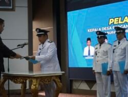 Bupati Merangin M. Syukur Lantik Enam Jabatan Kepala Desa PAW