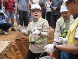 Bersama Bupati Gubernur Al Haris Letakkan Batu Pertama Pembangunan RSUD Bukit Tengah di Kerinci