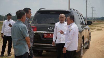 Usai Sosialisasi Bahanya Narkoba dan Perudungan, Al Haris Tinjau Lokasi Pembangunan Sekolah Rakyat