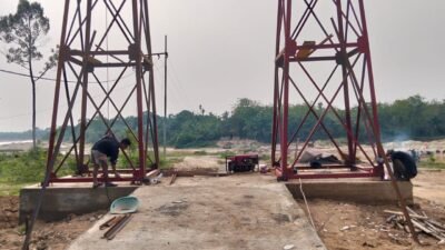 Pembangunan Jembatan Gantung Desa Pulau Aro Terus Dikebut, Warga: Terimakasih Banyak