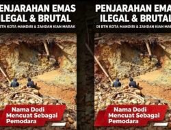Penjarahan Emas Ilegal dan Brutal  di BTN Kota Mandiri  dan Zahdan Marak, Nama Dodi Mencuat Sebagai Pemodal